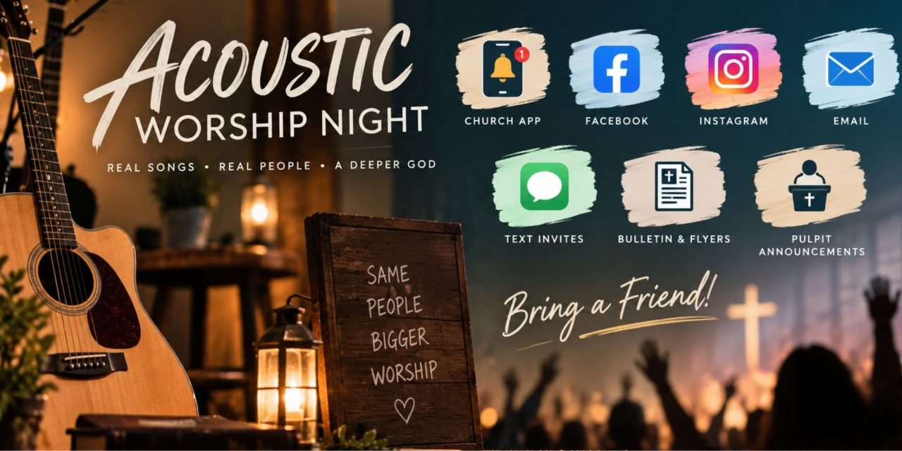 Promotion Tactics for an Acoustic Worship Night